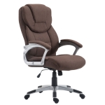 Poltrona sedia ufficio girevole regolabile 120kg HLO-CP10 V2 tessuto marrone