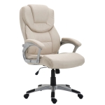 Poltrona sedia ufficio girevole regolabile 120kg HLO-CP10 V2 tessuto avorio