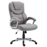 Poltrona sedia ufficio girevole regolabile 120kg HLO-CP10 V2 tessuto grigio