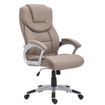 Poltrona sedia ufficio girevole regolabile 120kg HLO-CP10 V2 tessuto taupe