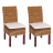 Set 2x sedie intreccio di banano eleganti soggiorno sala pranzo M69 Bali gambe chiare con cuscini