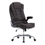 Poltrona sedia ufficio girevole regolabile 150kg HLO-CP11 tessuto grigio scuro