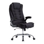 Poltrona sedia ufficio girevole regolabile 150kg HLO-CP11 tessuto nero