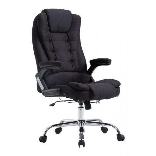 Poltrona sedia ufficio girevole regolabile 150kg HLO-CP11 tessuto nero