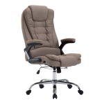 Poltrona sedia ufficio girevole regolabile 150kg HLO-CP11 tessuto taupe