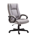 Poltrona sedia ufficio girevole regolabile HLO-CP86 tessuto grigio