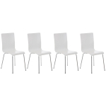 Set 4x sedie sala da pranzo soggiorno 120kg HLO-CP1 87x43x47cm legno metallo bianco