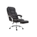 Poltrona sedia ufficio girevole regolabile poggiapiedi estraibile HLO-CP67 tessuto nero