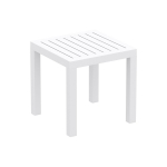 Tavolo tavolino quadrato da esterno HLO-CP33 polipropilene 45x45x45cm bianco