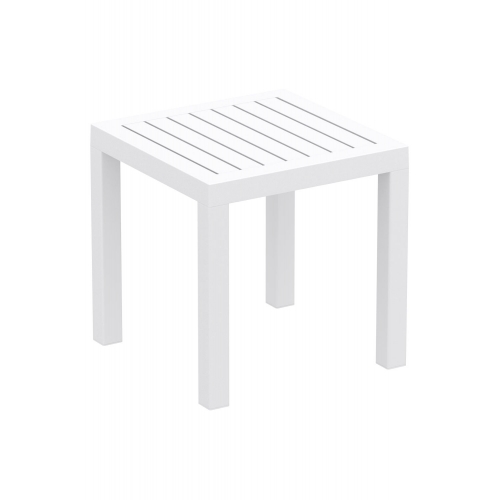 Tavolo tavolino quadrato da esterno HLO-CP33 polipropilene 45x45x45cm bianco