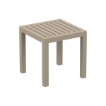 Tavolo tavolino quadrato da esterno HLO-CP33 polipropilene 45x45x45cm taupe