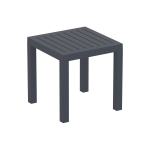 Tavolo tavolino quadrato da esterno HLO-CP33 polipropilene 45x45x45cm grigio scuro