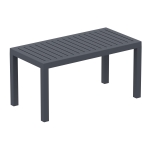 Tavolo lounge rettangolare da esterno HLO-CP36 polipropilene 45x90x45cm grigio scuro
