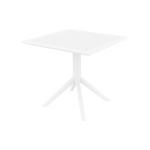 Tavolo tavolino quadrato da esterno HLO-CP20 polipropilene 74x80x80cm bianco