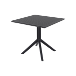 Tavolo tavolino quadrato da esterno HLO-CP20 polipropilene 74x80x80cm nero