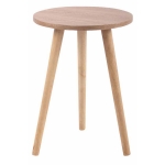 Tavolo sgabello tavolino rotondo da interno HLO-CP26 legno MDF 56x40x40cm legno chiaro
