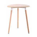 Tavolo tavolino rotondo da interno HLO-CP14 legno MDF 75x60x60cm legno chiaro