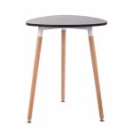 Tavolo tavolino rotondo da interno HLO-CP14 legno MDF 75x60x60cm legno chiaro nero