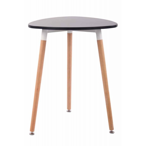 Tavolo tavolino rotondo da interno HLO-CP14 legno MDF 75x60x60cm legno chiaro nero