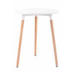 Tavolo tavolino rotondo da interno HLO-CP14 legno MDF 75x60x60cm legno chiaro bianco