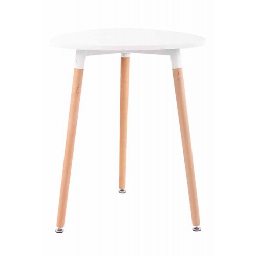 Tavolo tavolino rotondo da interno HLO-CP14 legno MDF 75x60x60cm legno chiaro bianco
