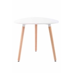 Tavolo tavolino rotondo da interno HLO-CP14 legno MDF 75x80x80cm legno chiaro bianco