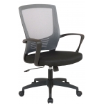 Sedia poltrona ufficio girevole regolabile HLO-CP50 plastica tessuto traspirante nero grigio