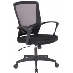 Sedia poltrona ufficio girevole regolabile HLO-CP50 plastica tessuto traspirante nero