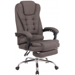 Poltrona sedia ufficio girevole regolabile poggiapiedi estraibile HLO-CP66 tessuto grigio scuro