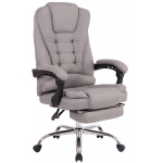Poltrona sedia ufficio girevole regolabile poggiapiedi estraibile HLO-CP66 tessuto grigio