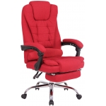 Poltrona sedia ufficio girevole regolabile poggiapiedi estraibile HLO-CP66 tessuto rosso