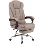 Poltrona sedia ufficio girevole regolabile poggiapiedi estraibile HLO-CP66 tessuto taupe