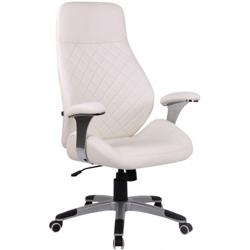 Poltrona sedia ufficio girevole regolabile HLO-CP55 ecopelle bianco