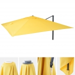 Telo copertura per ombrelloni quadrati decentrati 335x335cm giallo