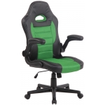 Poltrona sedia ufficio girevole regolabile gaming HLO-CP5 tessuto traspirante ecopelle verde