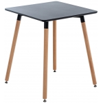 Tavolo tavolino quadrato da interno HLO-CP30 legno MDF 70x60x60cm legno chiaro nero