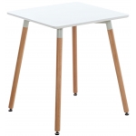 Tavolo tavolino quadrato da interno HLO-CP30 legno MDF 70x60x60cm legno chiaro bianco