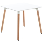 Tavolo tavolino quadrato da interno HLO-CP30 legno MDF 75x80x80cm legno chiaro bianco