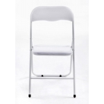 Set 4x sedie pieghevoli HLO-CP52 campeggio sala attesa metallo plastica bianco