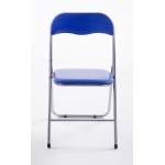 Set 4x sedie pieghevoli HLO-CP52 campeggio sala attesa metallo plastica grigio blu