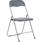 Set 4x sedie pieghevoli HLO-CP52 campeggio sala attesa metallo plastica grigio