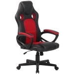 Poltrona sedia ufficio girevole regolabile gaming HLO-CP14 ergonomica ecopelle rosso