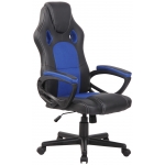 Poltrona sedia ufficio girevole regolabile gaming HLO-CP14 ergonomica ecopelle blu