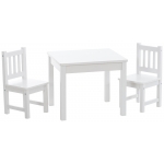 Set bambini 2x sedie con tavolo cameretta HLO-CP3 MDF legno bianco