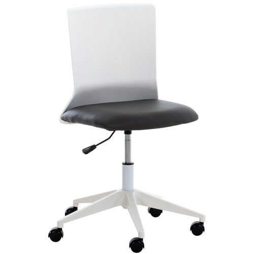 Poltrona sedia ufficio girevole regolabile HLO-CP18 plastica ecopelle grigio