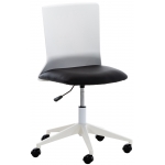 Poltrona sedia ufficio girevole regolabile HLO-CP18 plastica ecopelle nero