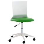 Poltrona sedia ufficio girevole regolabile HLO-CP18 plastica ecopelle verde