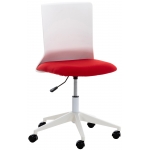 Poltrona sedia ufficio girevole regolabile HLO-CP18 plastica tessuto rosso