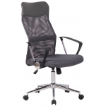Poltrona sedia da ufficio HLO-CP54 ergonomica girevole tessuto ~ grigio