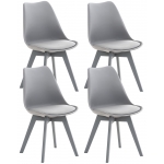 Set 4x sedie HLO-CP58 ~ grigio grigio